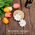 1 Pack Cute Crochet Flower Car Accessories Ladies Knitted Mirror Accessories Daisies Car Decoration Accessories (White)...
