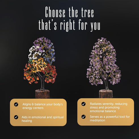 FASHIONZAADI 7 Chakra Tree of Life, Crystals and Healing Stones, Birthday Gifts for Women - Crystal Tree for Positive Energy, Home Office Decor, S...