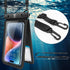 Double Space Waterproof Phone Pouch Case Compatible for Samsung Galaxy S24 S23 S22 S21 S20 S10 Note 20/10/9 up to 7", Cellphone Case Dry Bag Vacat...