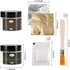 KINNO Epoxy Gilding Adhesive Glue Set, 50ml Gold Leaf Glue,50ml Gilding Varnish and 100 Sheets 5cm Gold Leaf,and 100 Sheets Silver Leaf...