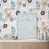 Mecpar Floral Peel and Stick Wallpaper 17.71'' x 118'' Pink Perennial Blooms Floral Wallpaper Floral Contact Paper Vinyl Self Adhesive Removable W...
