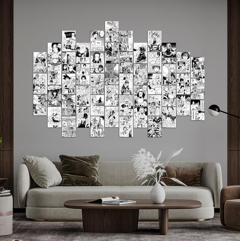 WOONKIT Anime Posters Pack - 50PCS 4X6 INCH MHA Anime Wall Collage Kit for Bedroom Wall, Dorm Decor, Teen Room Aesthetic...
