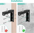 WALI Universal Projector Screen Ceiling Mount, Wall Hanging Mount L-Brackets, 6 inch Adjustable Extension with Hook Kit, Perfect Projector Screen ...