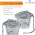 U.S. Kitchen Supply - 2 Premium Stainless Steel Tea Ball Strainer Infusers - 2" Size with Micro Perforated Mesh - Steep Loose Leaf Tea, Herbal, Sp...
