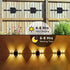 2 Pack Solar outdoor lights for fence deck wall with up and down lighting for garden yard porch patio decorations....