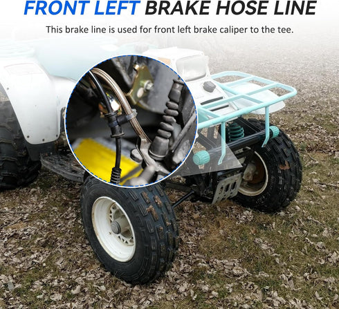 Front Left Brake Hose Line for Polaris Sportsman Magnum Trail Boss Trail Blazer Xplorer Xpress Scrambler Sport Xpedition Big Boss Diesel Worker 25...