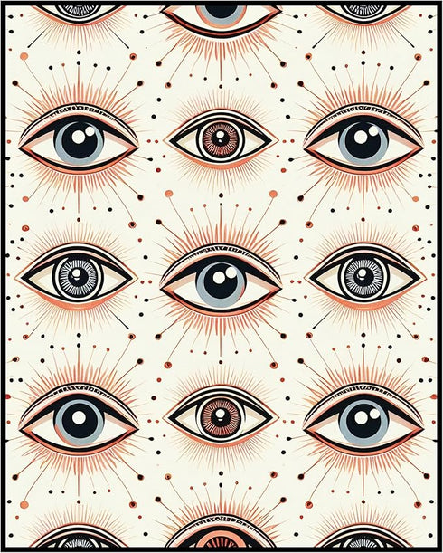 Posterizer 1 pcs-Pink and Blush Aesthetic Eye Print-Abstract & Modern Art-Fantasy & Fiction Art-Gifts for Women-Living Room Bedroom Decor- unframe...