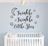 Twinkle Twinkle Little Star Wall Decal Art Vinyl Sticker for Kids Baby Boy Girl's Room Decoration Nursery Bedroom Home Decor YMX29 (Black, 57x42cm...