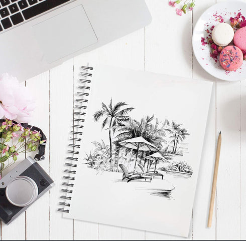 Artist’s Sketchbook Hardcover – 200GSM Very Thick Paper – Large, Spiral Sketch Book for Drawing and Mixed Media – Sketch Pad, Art Book - 8.25 x 11...