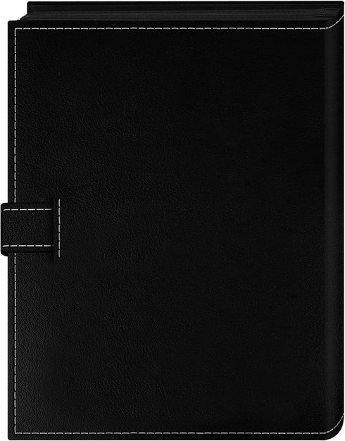 Pioneer Photo Albums 24 Pocket Sewn Leatherette Frame Cover Album with Strap Closure for 4 by 6-Inch Prints, Black...