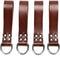 Leather Tool Belt Suspender Loops Heavy Duty Strap Connectors Accessories (Attachment 4-Piece Set) (brown)...