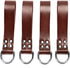 Leather Tool Belt Suspender Loops Heavy Duty Strap Connectors Accessories (Attachment 4-Piece Set) (brown)...