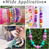 Beadthoven 80pcs 15mm Purple Silicone Beads 8 Colors Silicone Beads for Keychain Making DIY Necklace Bracelet Beads Set Bulk Round Ball Round Rubb...