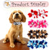10 Pcs 4.4" Flowers Small Dogs Collar Charms Multi-Color Puppies Cats Slides Bow Ties Rhinestones Collar Attachment Pet Wedding Birthday Costume A...