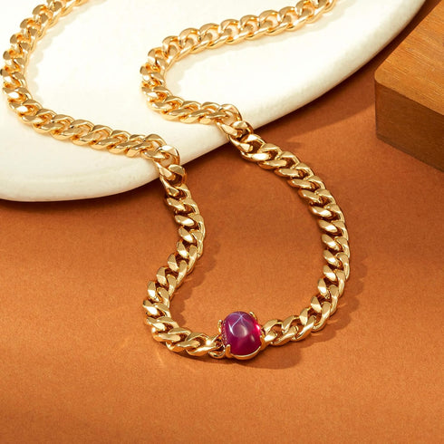 Valloey Rover Gold Necklace for Women 14K Gold Plated Cuban Chain Choker Necklace Simple Necklace Jewelry Gift for Women...