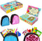 Euclidean Cube 2 Pieces Mini Doll Backpack Toys with 12 Stationery Surprises Inside, Collectible Mini Backpack for Doll with Carabiner, Doll Schoo...