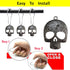 Set of 12 Sugar Skull Shower Curtain Hooks Decorative Home Bathroom Stainless Steel Rustproof Skeletons Shower Curtain Rings Decor Accessories (Bl...