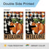 Welcome Fall Cat Garden Flag Tuxedo Cat Pumpkins Maple Leaves Flag 12×18 Inch Double Sided Buffalo Plaid Farmhouse Yard Flag Thanksgiving Holiday ...