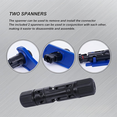 16 PCS Solar Connectors Kit IP68 Waterproof Male/Female Solar Panel Cable Connectors 8 Pairs, Black...