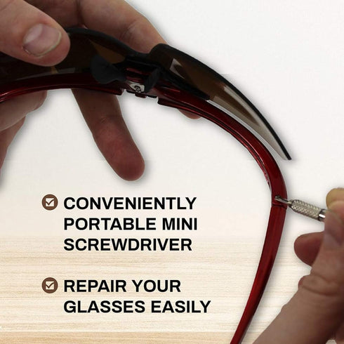 5 in 1 Optical Keychain Mini Precision Stainless Steel Screwdriver for glasses Frame Sunglasses, Jewelry, and Watch Repair Nosepad Repair By Sport...