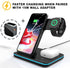 Omni Dock QI Wireless Charging Station, Black, 15W Fast Charger Docking Stand, Compatible with Apple Watch, AirPods, iPhone, Samsung, 3 in 1, Mult...