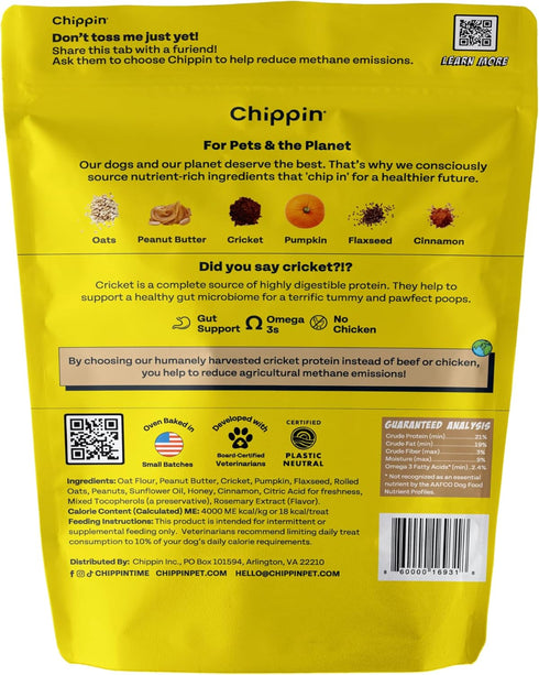 Peanut Butter, Cricket, Pumpkin Gut Health Dog Treats (5oz, 2-Pack) | Limited Ingredients, Hypoallergenic, Natural Prebiotic | Pet Superfood Train...