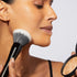 LAURA GELLER Full Face Powder Makeup Brush with Wooden Handle in Midnight Black – Foundation, Setting Powder, Blush, Bronzer, Highlighter and Lumi...
