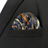 S&W SHLAX&WING Tie Sets for Men Dark Gray Neck Tie Brown Striped Extra Long Necktie with Pocket Square Set...