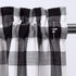 CAROMIO Cafe Curtains 45 Inch Length, Buffalo Plaid Gingham Pattern Rod Pocket Half Window Curtains for Kitchen Bathroom Window Curtain, Black and...