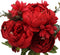 Duovlo Springs Flowers Artificial Silk Peony Bouquets Wedding Home Decoration,Pack of 1 (Spring Red)...