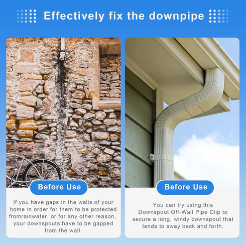 Downspout Straps 2x3 and downspout Wall Bracket? downspout Fasteners White (2 Pack)...