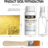 Gold Leaf Kit, Gilding Adhesive 200ml Set, Water Based Adhesive and Protective Varnish Whit Gold Leaf Sheet 100 pc, for Craft Supplies, Painting, ...
