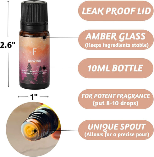 Folkulture Sleep Essential Oils for Diffusers for Home, Pack of 3 Essential Oils Set for Diffusers for Home, 100% Pure Oil Scents- Vanilla Essenti...