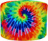 3" Tie Dye Swirl Pattern Printed 5 Yards White Grosgrain Ribbon...