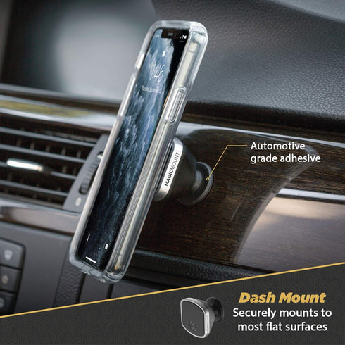 Scosche MM2CDPDVSR-SP MagicMount Pro 3-in-1 Magnetic Car Phone Holder - Strong Magnet Car Mount for iPhone and Android - 360° Secure Magnetic Cell...