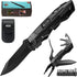 RoverTac Pocket Knife Wire Stripper Multitool Folding Knife with 9-Pack Screwdriver Bit Set Bottle & Can Opener Liner Lock Durable Sheath Unique G...