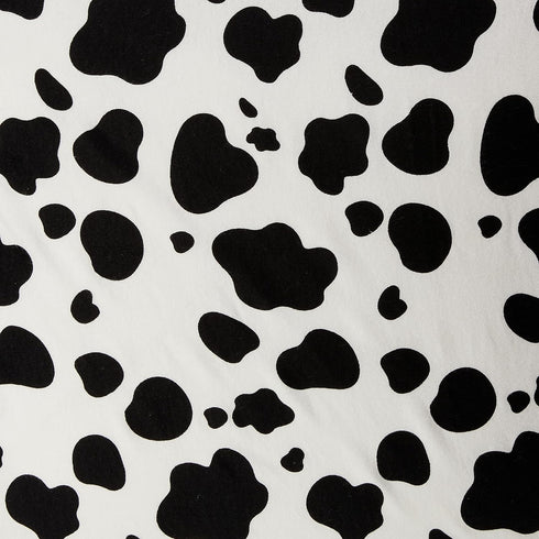 Cow Print Deluxe Flannel Fitted Crib Sheet-Cow Print, Cotton Flannel, Black, White, Fully Elasticized, 10 in Deep Pockets, Fits Standard Crib Matt...