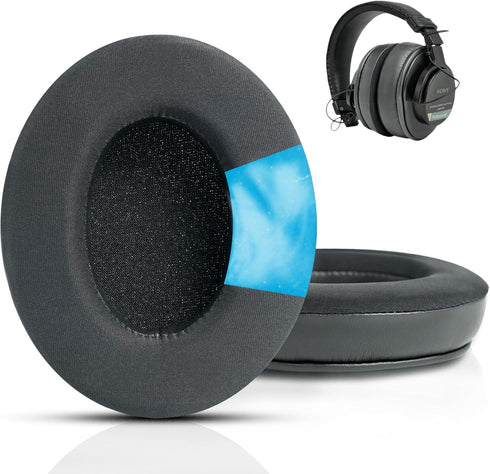 GVOEARS Replacement Ear Pads for Sony MDR 7506, Cooling Gel Earpad Cushions with Noise Isolation Memory Foam Premium Leather for Sony MDR V6 / MDR...