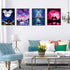 Liccyy 4 Pack 5D Diamond Art Painting Kits for Adults Kids Beginners, Full Drill DIY Art Kits Paint s by Numbers with Round Gems for Home Wall Dec...
