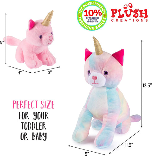 Stuffed Mommy Kitty Unicorn with 3 Kittens in her Tummy | Plush Unicorn Cat | Unicorn Stuffed Animals | Stuffed Animal Family | Stuffed Animal Mom...