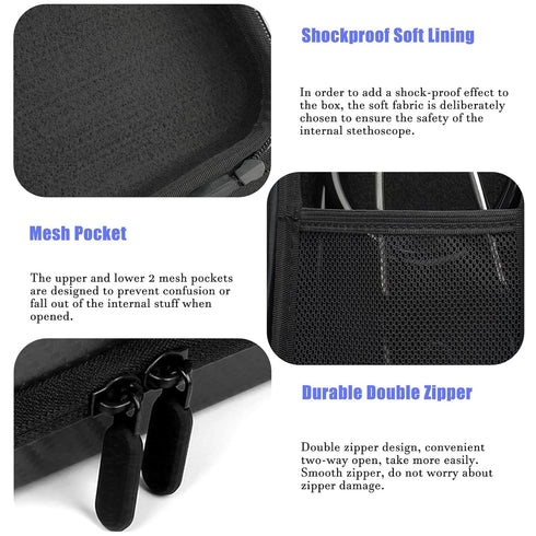 Stethoscope Case for 3M Littmann Classic III,Stethoscope Carrying Case for Nurse Gift,Lightweight Stethoscope Travel Holder for Lightweight II S.E...
