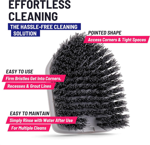 Replacement Bristle Brush Head Scrubber Refill for Extendable Tub Tile Shower Scrubber for Cleaning Non-Scratch (1x Bristle Brush Gray)...