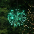 Alpine Corporation 16"H Indoor Holiday 3D Snowflake Hanging Ornament with LED Lights, Green , Christmas Decoration...