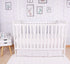 CaSaJa Classic Microfiber Crib Skirt with 2 Pleated Workmanship, Soft Breathable Dust Ruffle Fits Standard Crib and Toddler Bed, Pure White Color ...