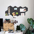 Hexagon Felt Bulletin Board, 8.7"x7.5"x0.35" 2 Pack Self-Adhesive Tiles Pin Board for Office Home School Decor Stickers Memos Photos Display(BK-19...