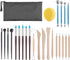 Luney Clay Tools Kit, 25 PCS Ceramics Polymer Clay Sculpting Pottery Tools Kit, Air Dry Clay Modeling Tools Set for Adults, Pottery Craft, Dotting...