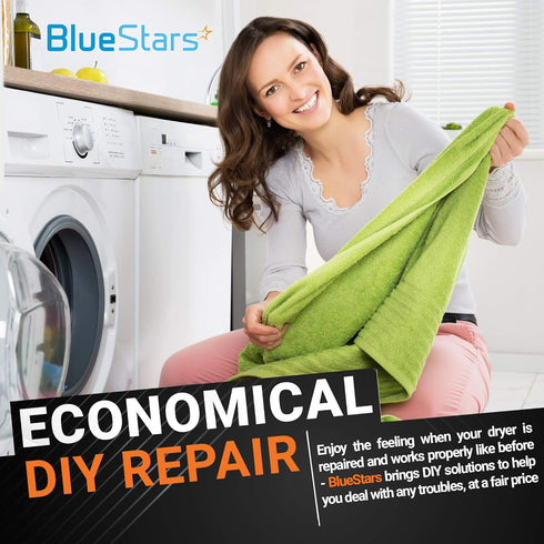 3977393 & 3392519 Dryer Thermal Fuse Kit Replacement by BlueStars - Exact Fit for Whirlpool Kenmore Maytag Dryers - Replaces 3399848 AP3094244 WP3392519 80005 PS11741460