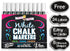 CHALKY CROWN Liquid Chalk Marker Pen - White Dry Erase Marker - Chalk Markers for Chalkboard Signs, Windows, Blackboard, Glass - 6mm Reversible Ti...