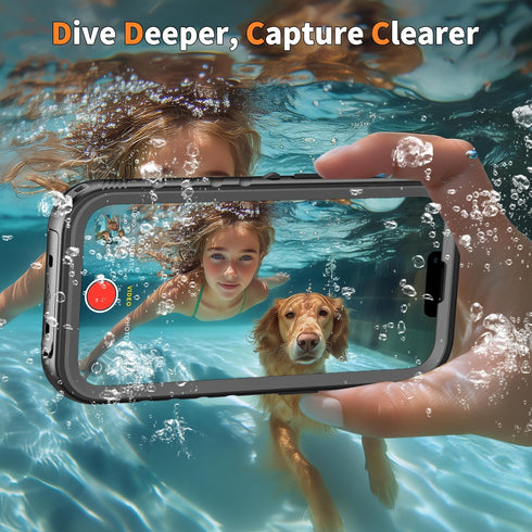 Cozycase Compatible with iPhone 13 Pro Max Waterproof Case - Full Body Dustproof Shockproof Built in Screen Protector Rugged Waterproof Case for i...