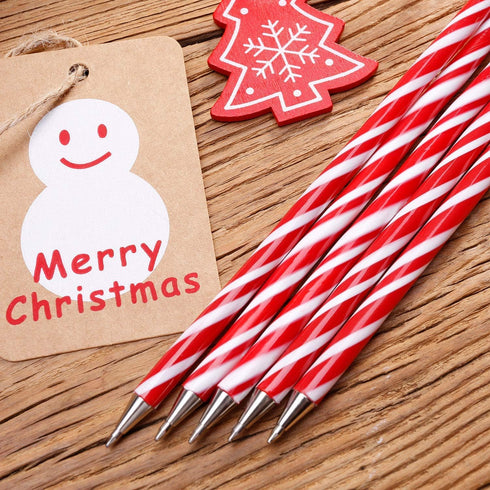 7 Inch Candy Cane Pen Christmas Pens with Black and Blue Ink for Christmas Holiday New Years Home Decor Party Gift (48)...